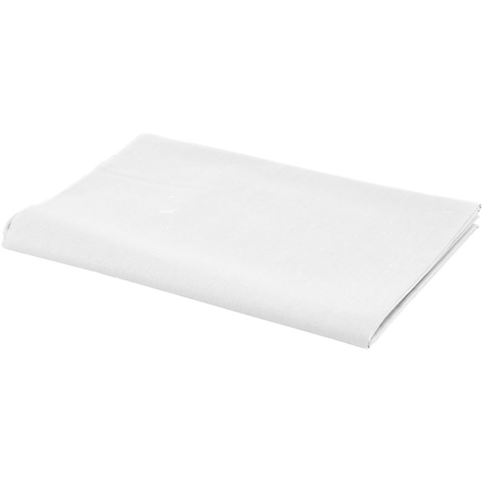 Puuvillakangas, Lev: 145 cm, 140 g, valkoinen, 1 jm