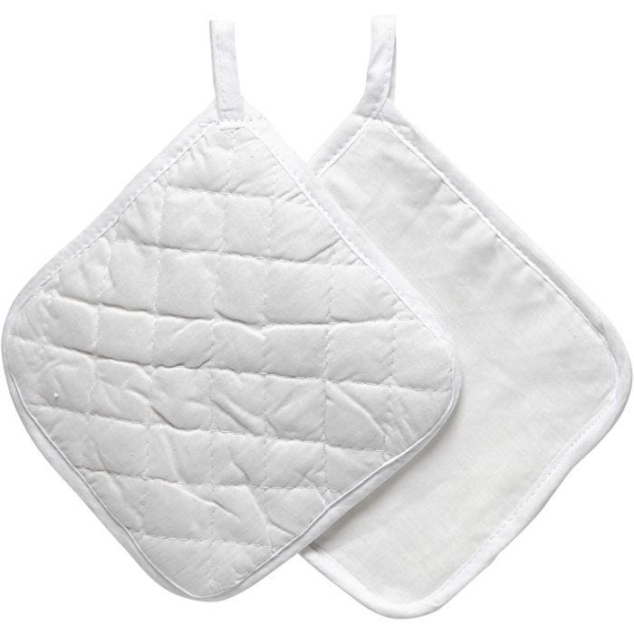 Patalaput, koko 20x20 cm, 145 g, valkoinen, 4 kpl/ 1 pkt