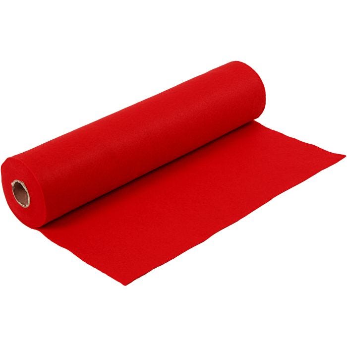 Askarteluhuopa, Lev: 45 cm, paksuus 1,5 mm, 180-200 g, punainen, 5m/ 1 rll