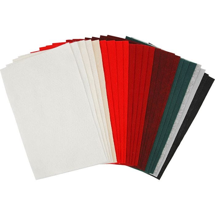Askarteluhuopa, arkki 20x30 cm, paksuus 1,5 mm, 180-200 g, värilajitelma, 24laj/ 1 pkt