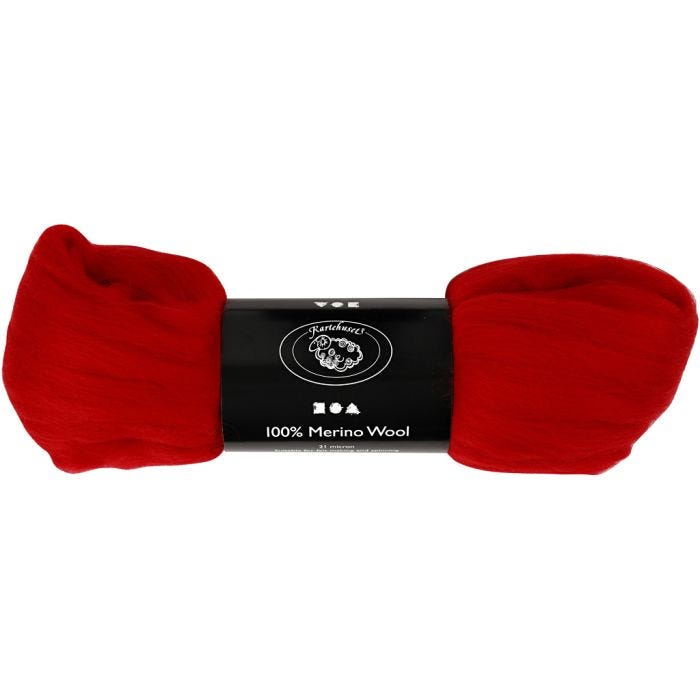 Merinovilla, 21 my, joulunpunainen, 100g/ 1 pkt