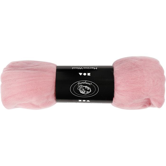 Merinovilla, 21 my, vaaleanpunainen, 100g/ 1 pkt