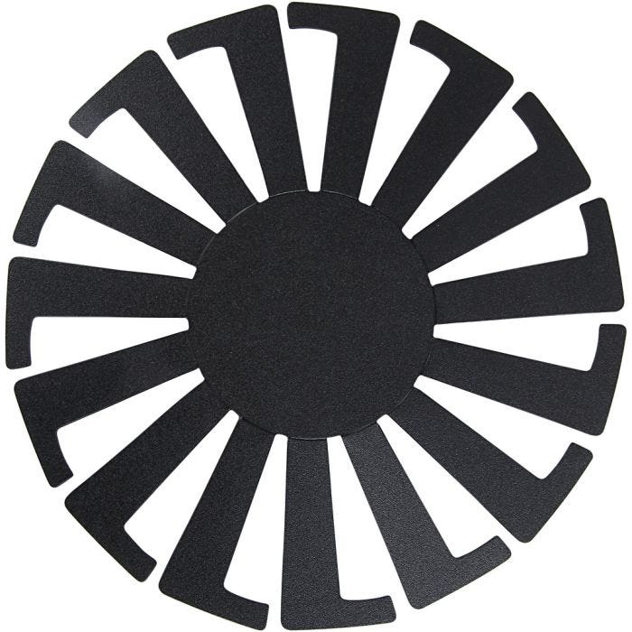 Korinpunontapohja, Kork. 6 cm, halk. 8 cm, musta, 10 kpl/ 1 pkt