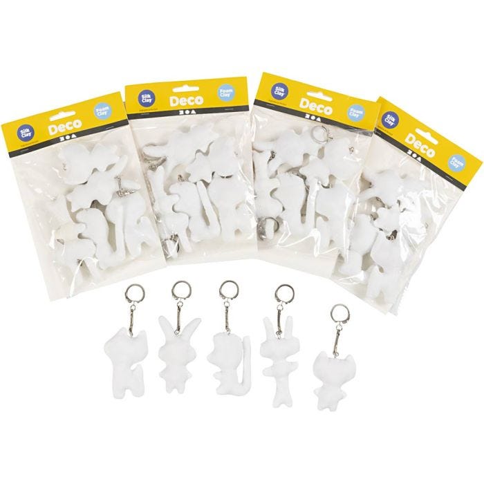 Kangashahmot ja avainrengas, Kork. 6-10 cm, 25 kpl/ 1 pkt