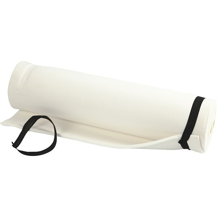 Makuualusta, 180 cm, 50 cm, 6 mm, valkoinen, 1 kpl