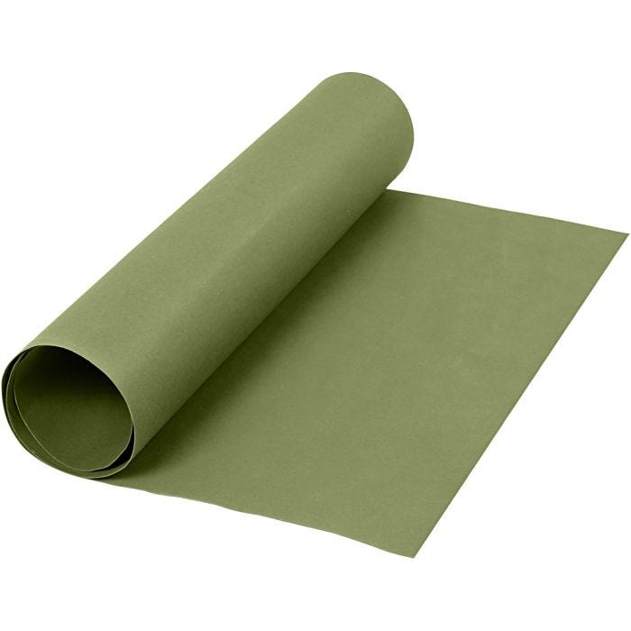 Nahkapaperi, Lev: 50 cm, yksi värillinen, 350 g, vihreä, 1 m/ 1 rll