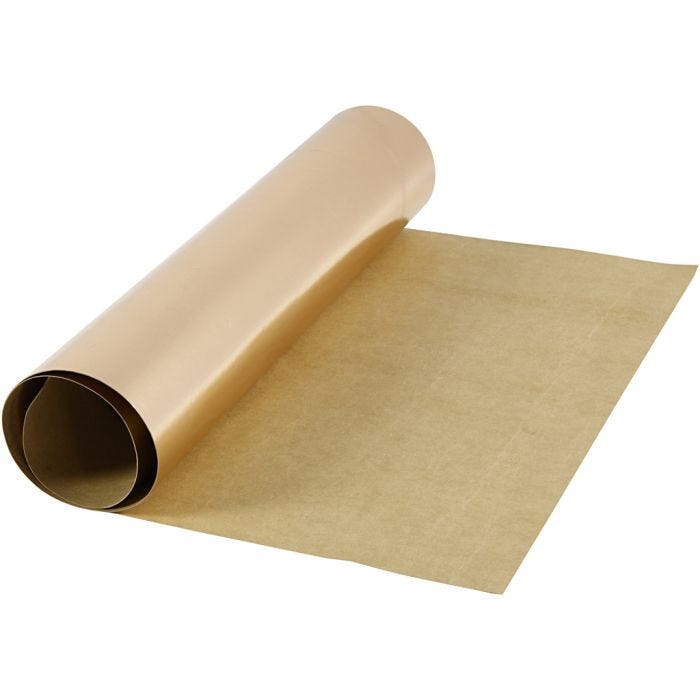 Nahkapaperi, Lev: 49 cm, yksi värillinen,folio, 350 g, kulta rosa, 1m/ 1 rll