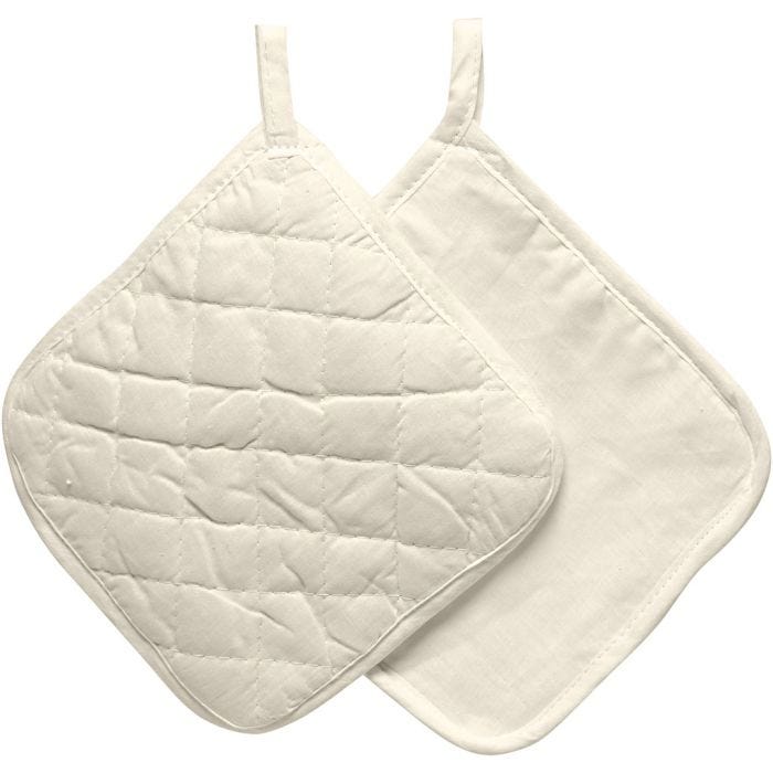 Patalaput, koko 20x20 cm, 115 g, vaalea natural, 4 kpl/ 1 pkt