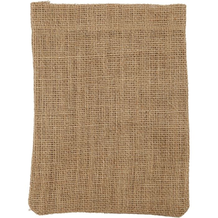 Puuvillapussi, koko 15x20 cm, 275 g, ruskea, 4 kpl/ 1 pkt
