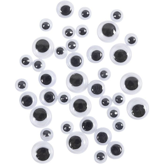 Liikkuvat Silmät, halk. 6+8+10 mm, 40 laj/ 1 pkt