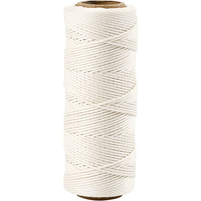 Bambulanka, 1 mm, valkoinen, 65m/ 1 rll