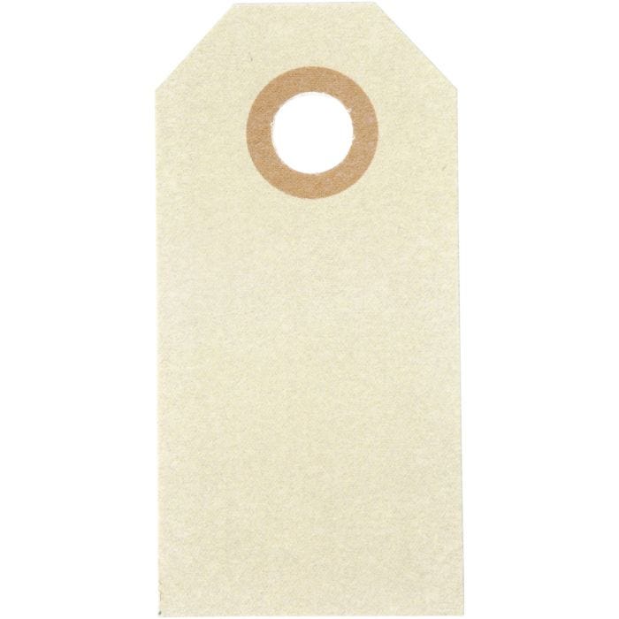 Manillaetiketit, koko 3x6 cm, 250 g, kerma, 30kpl/ 1 pkt