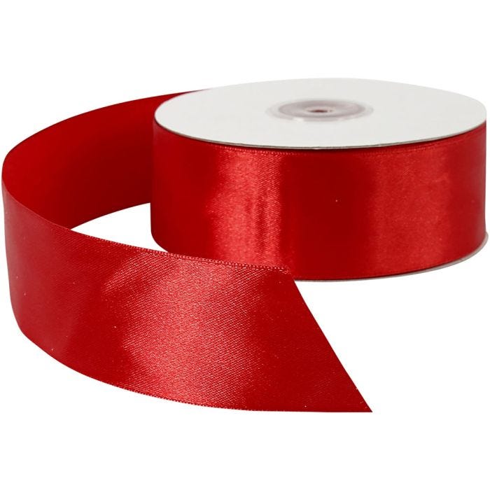Satiininauha, 38 mm, punainen, 50m/ 1 rll