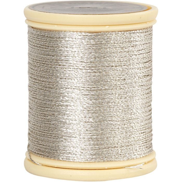 DMC-lanka, paksuus 0,36 mm, hopea, 40 m/ 1 rll