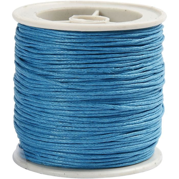 Puuvillanyöri, paksuus 1 mm, turkoosi, 40 m/ 1 rll