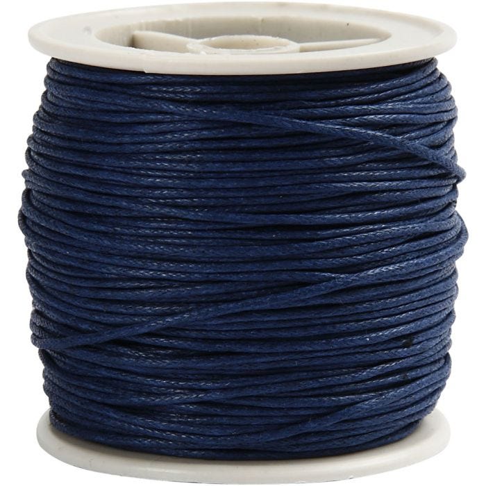 Puuvillanyöri, paksuus 1 mm, sininen, 40 m/ 1 rll