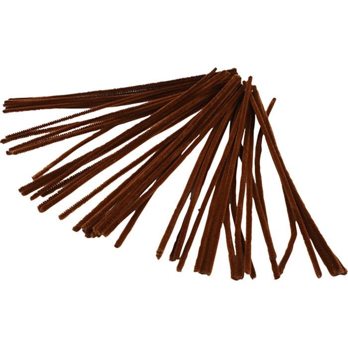 Askartelupunos, Pit. 30 cm, paksuus 6 mm, ruskea, 50 kpl/ 1 pkt