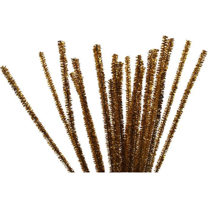 Askartelupunos, 30 cm, 6 mm, kimalle, kulta, 24kpl/ 1 pkt