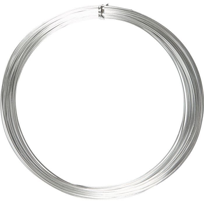 Alumiinilanka, pyöreä, paksuus 1 mm, hopea, 16 m/ 1 rll