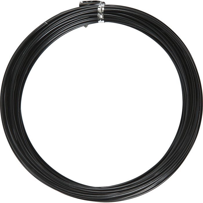 Alumiinilanka, pyöreä, paksuus 2 mm, musta, 10 m/ 1 rll