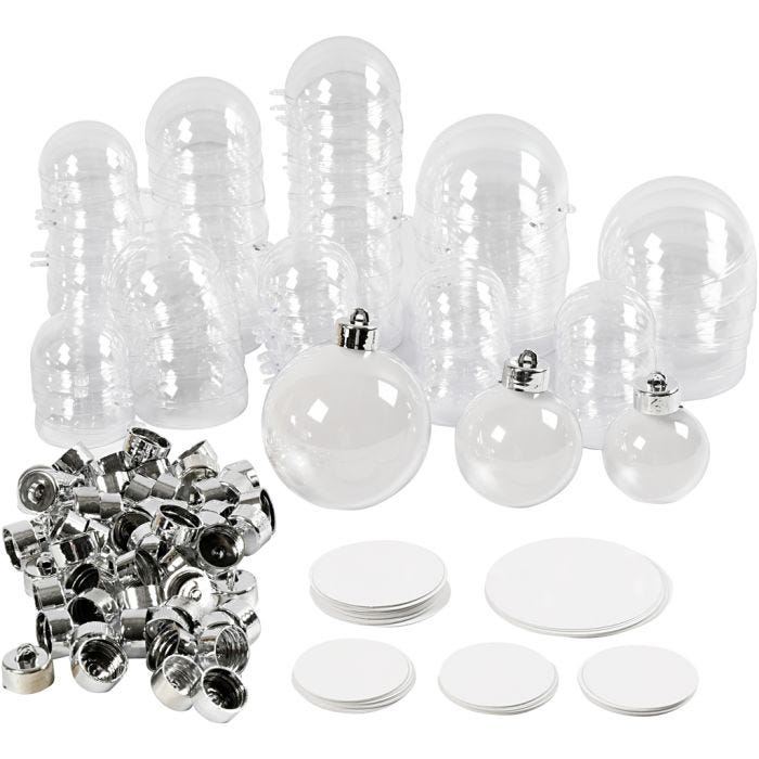 Koristepallo, halk. 5+6+8 cm, 60 kpl/ 1 pkt
