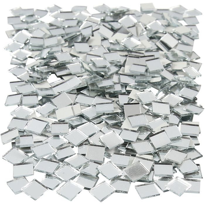Peilimosaiikit, koko 10x10 mm, paksuus 2 mm, 500 kpl/ 1 pkt
