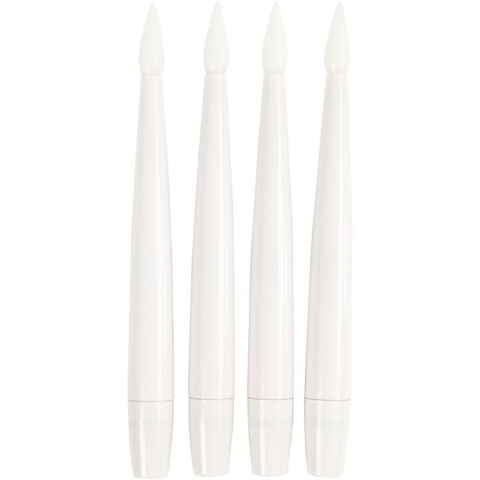 LED- joulukynttilä, Kork. 15,5 cm, halk. 14 mm, 4 kpl/ 1 pkt