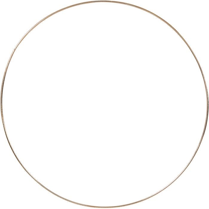 Metallilankarengas, 30 cm, 3 mm, kulta, 1 kpl