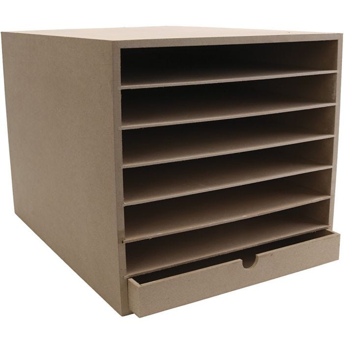 Kartonkihylly, Kork. 32 cm, S: 45 cm, Lev: 32 cm, A3, 1 kpl