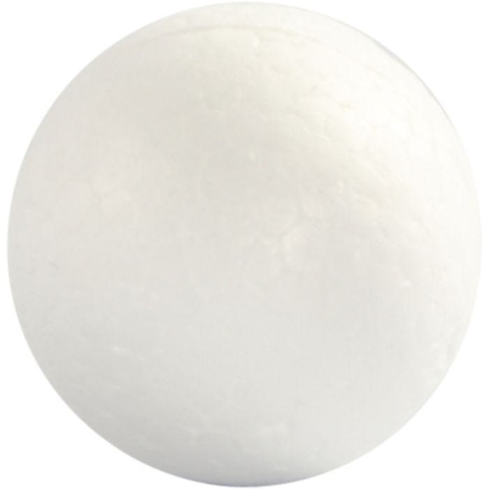 Styrox-pallot, 3 cm, valkoinen, 10kpl/ 1 pkt