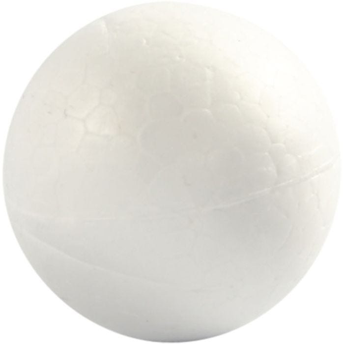 Styrox-pallot, halk. 4 cm, valkoinen, 10 kpl/ 1 pkt