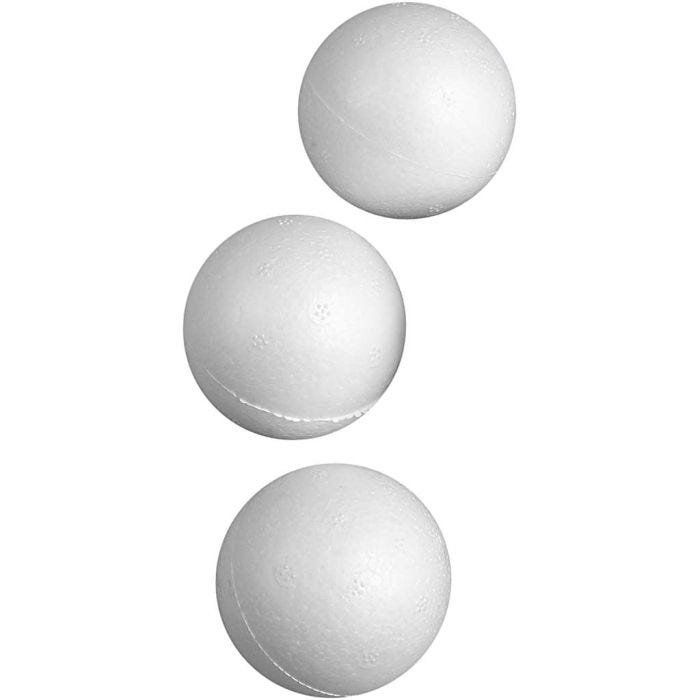 Styrox-pallot, halk. 5 cm, valkoinen, 50 kpl/ 1 pkt