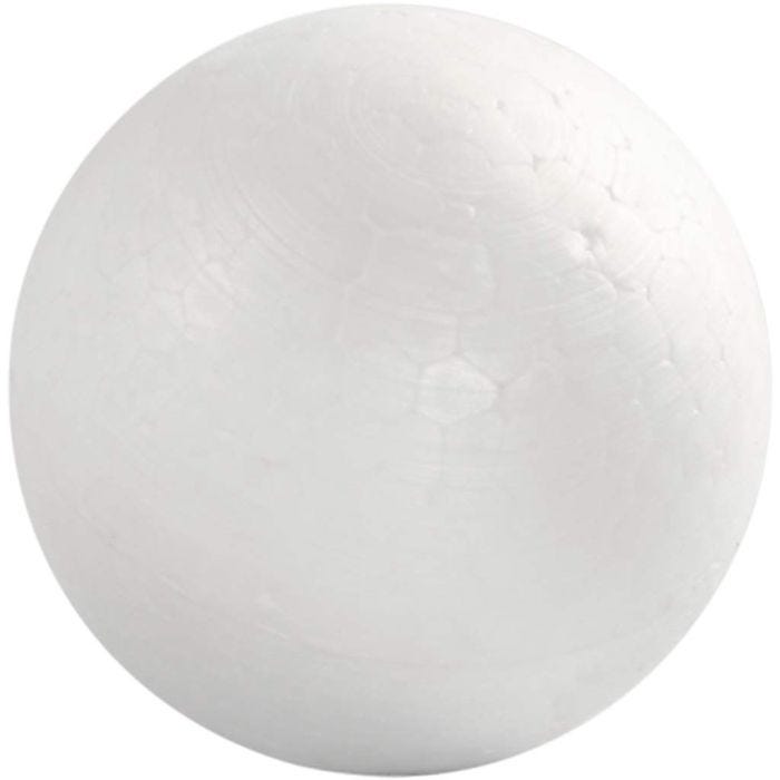 Styrox-pallot, halk. 6 cm, valkoinen, 50 kpl/ 1 pkt