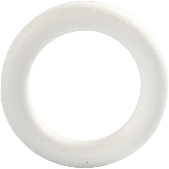 Styroxrengas, 12 cm, 20 mm, valkoinen, 1 kpl