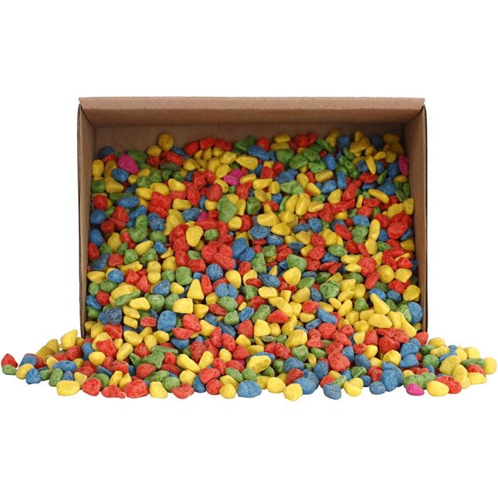 Mosaiikki, koko 8-10 mm, paksuus 5 mm, vahvat värit, 2 kg/ 1 pkt