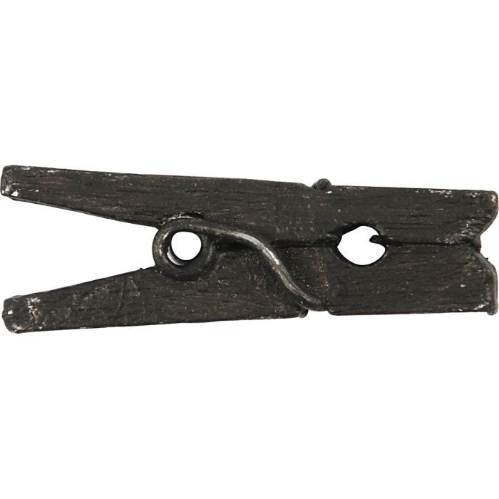 Minipyykkipojat, Pit. 25 mm, Lev: 3 mm, musta, 36 kpl/ 1 pkt
