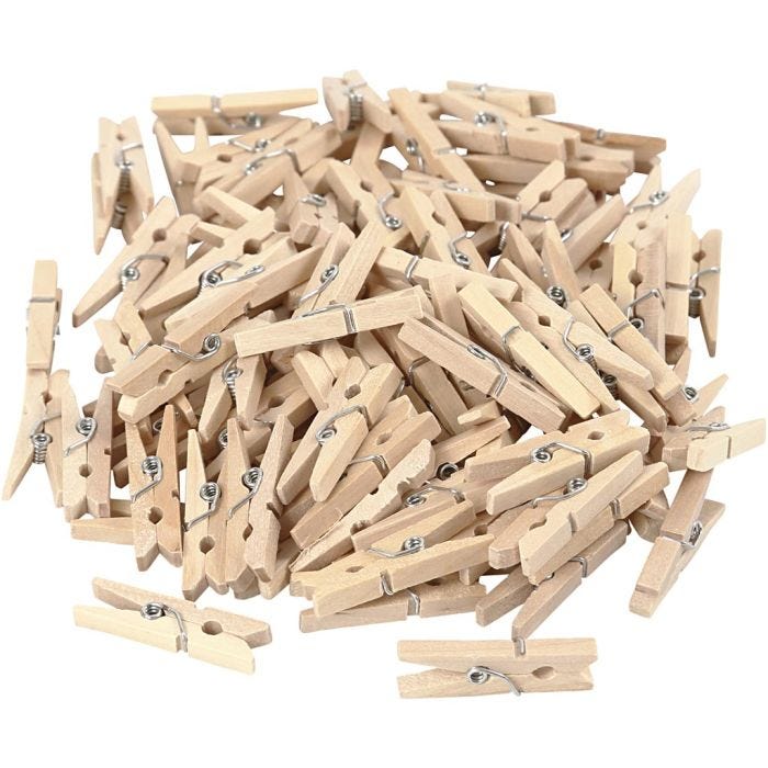 Pyykkipoika, Pit. 30 mm, Lev: 3 mm, 100 kpl/ 1 pkt