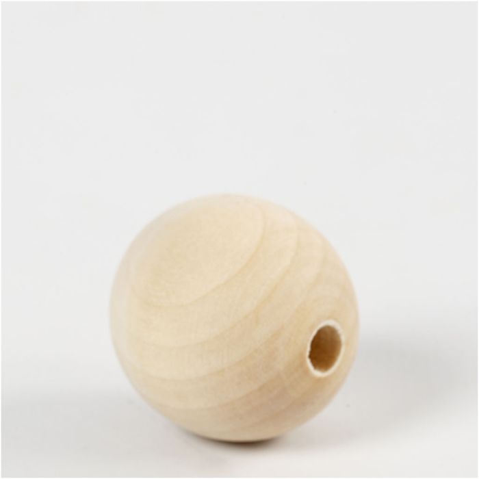 Puuhelmi, 30 mm, 5 mm, 4kpl/ 1 pkt
