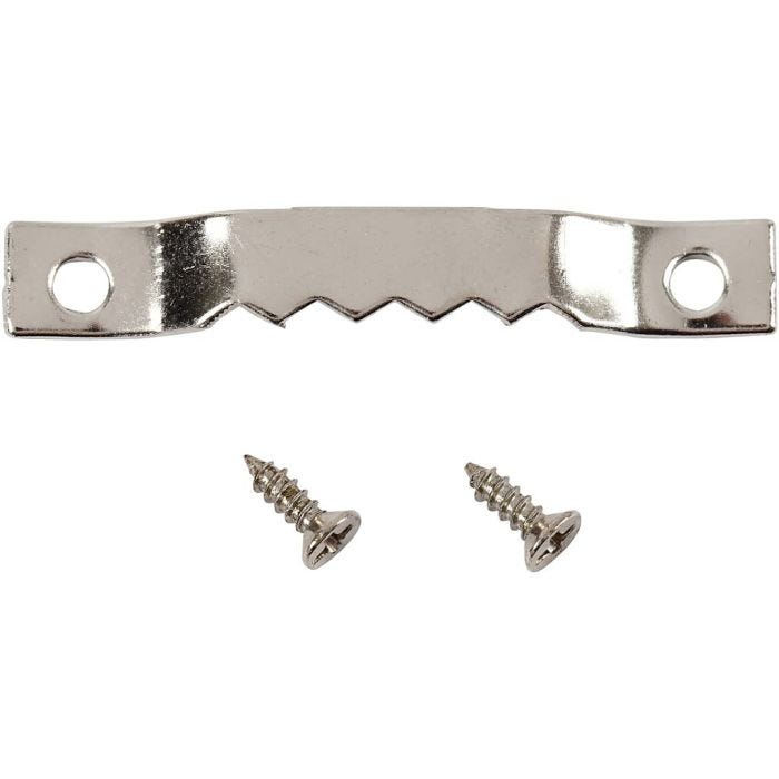 Metalliripustin, koko 5x40 mm, hopea, 10 kpl/ 1 pkt