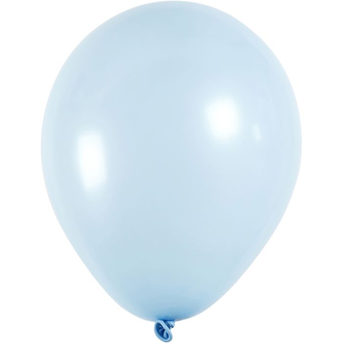 Ilmapallot, pyöreät, halk. 23 cm, vaaleansininen, 10 kpl/ 1 pkt