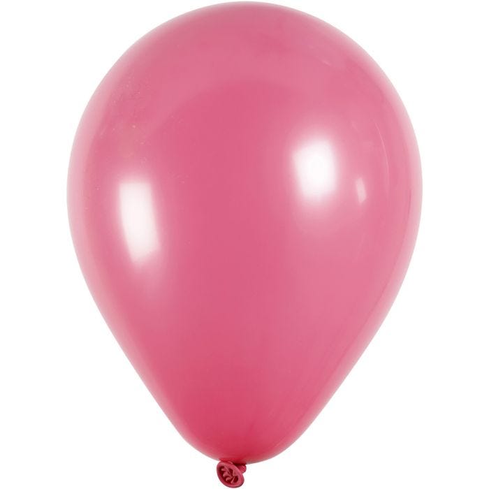 Ilmapallot, pyöreät, halk. 23 cm, tummanpinkki, 10 kpl/ 1 pkt