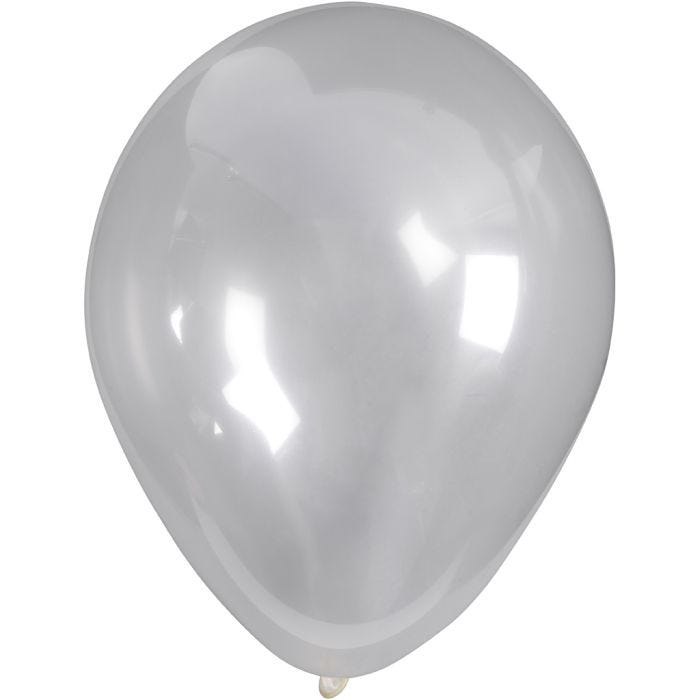 Ilmapallot, pyöreät, halk. 23 cm, kuulto, 10 kpl/ 1 pkt