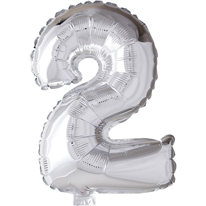 Folioilmapallo, 2, 41 cm, hopea, 1 kpl