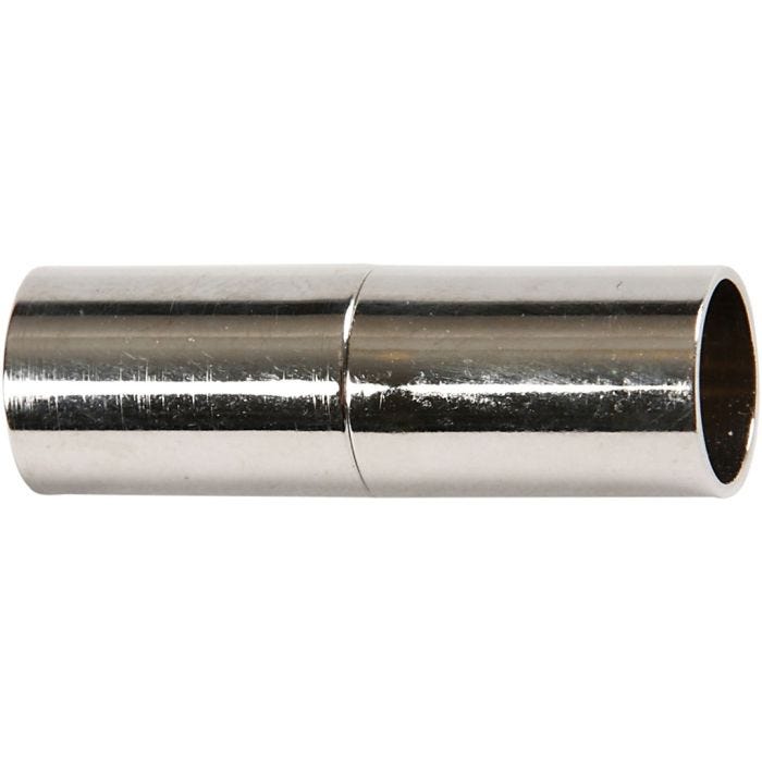 Magneettilukko, Pit. 20 mm, aukon koko 5 mm, hopeanväriset, 2 kpl/ 1 pkt