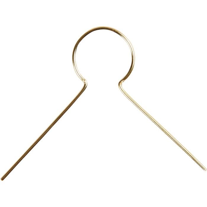 Metalliripustin, Pit. 22 mm, aukon koko 8 mm, kullanvärinen, 50 kpl/ 1 pkt