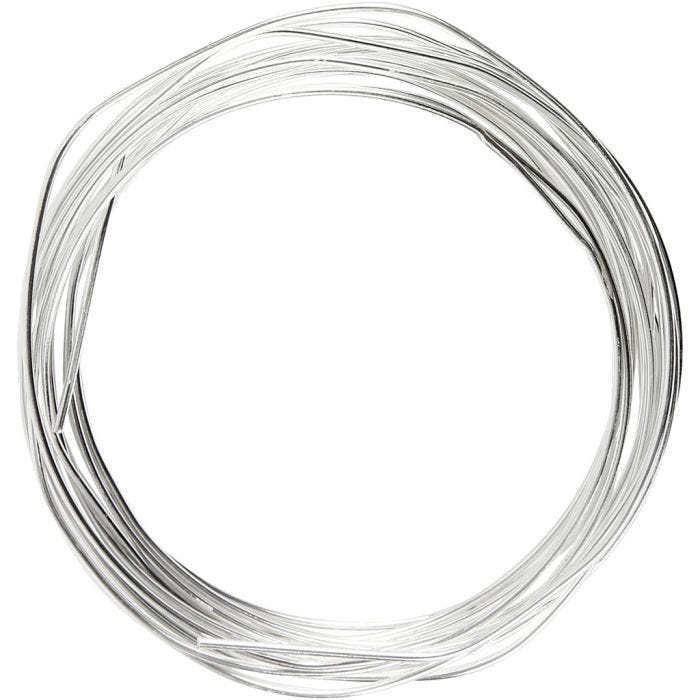 Metallilanka, paksuus 1,2 mm, hopeanväriset, 3 m/ 1 rll