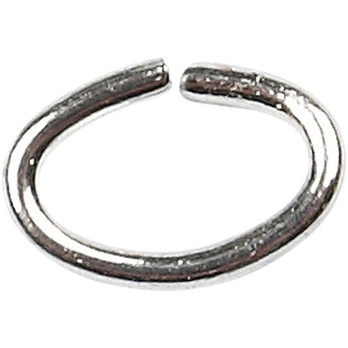 Välirengas, paksuus 0,7 mm, hopeanväriset, 50 kpl/ 1 pkt