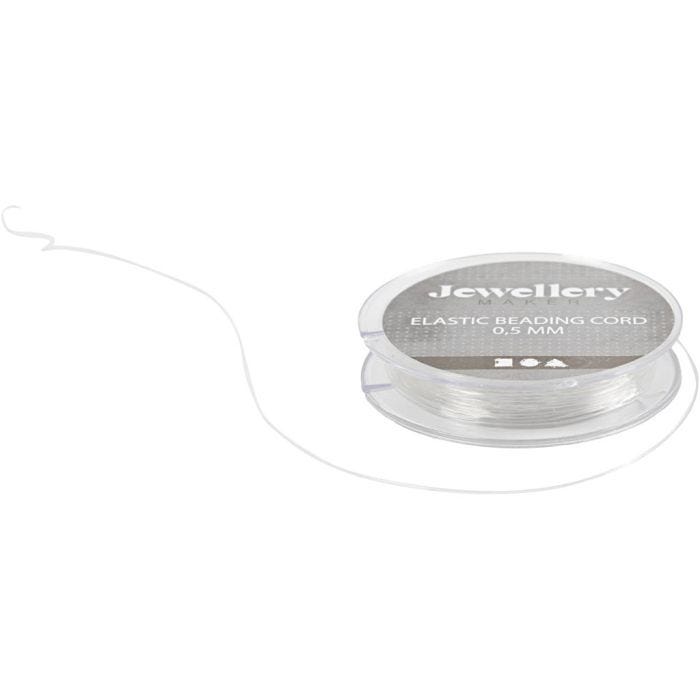 Elastinen korulanka, paksuus 0,5 mm, 10 m/ 1 rll