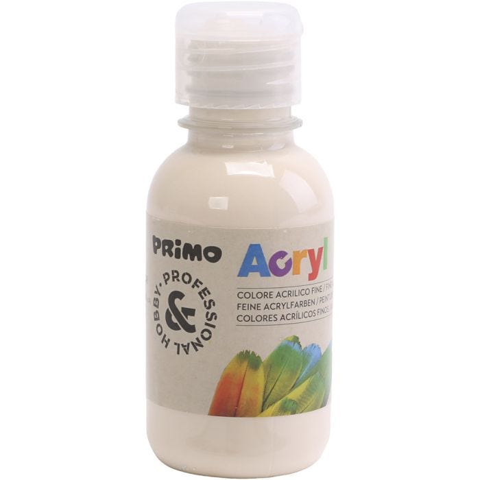 PRIMO- akryylimaali, beige, 125 ml/ 1 pll