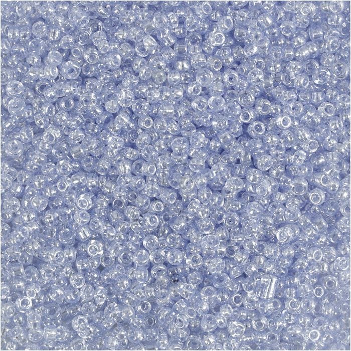 Rocaille-siemenhelmet, 1,7 mm, 15/0, 0,5-0,8 mm, vaaleansininen, 25g/ 1 pkt